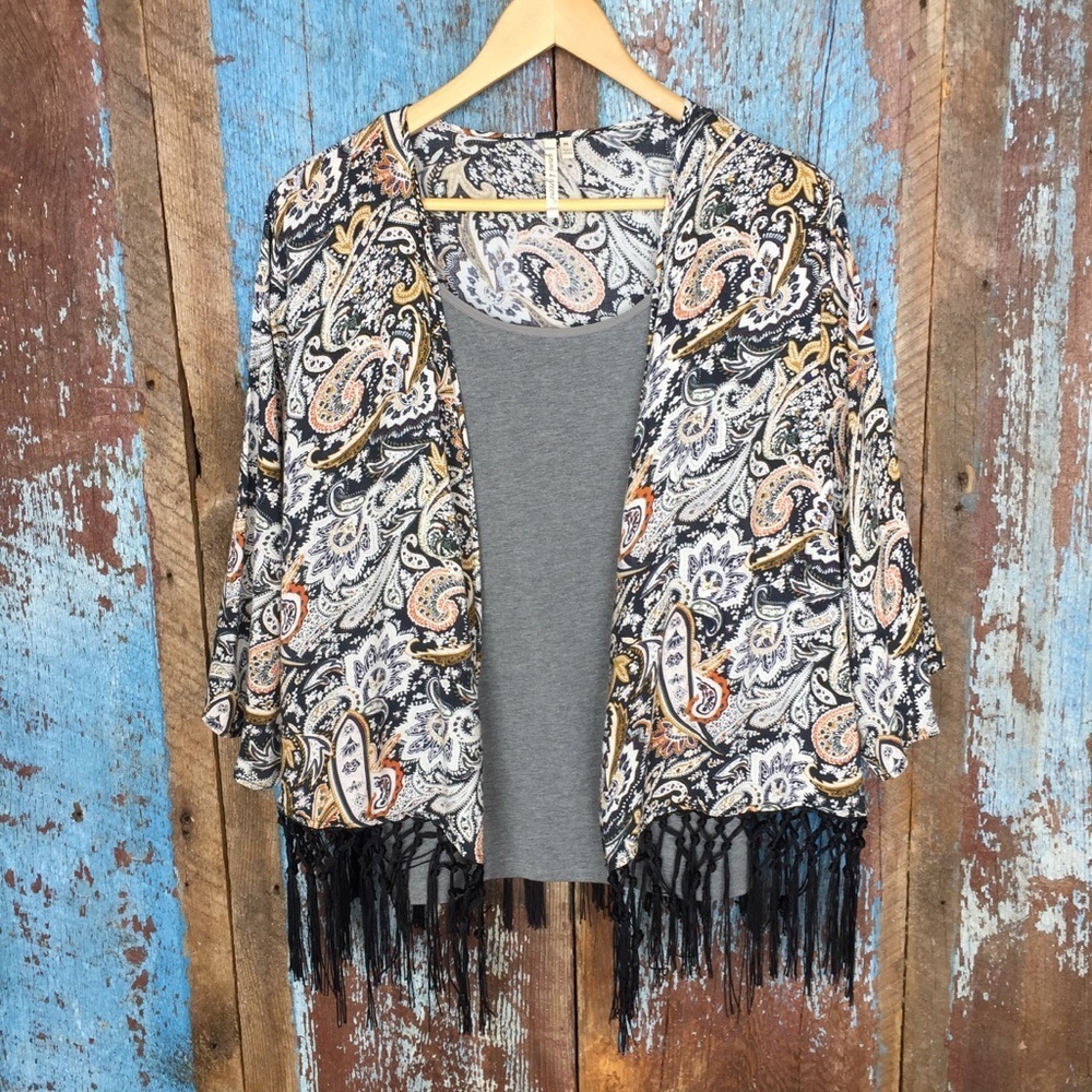 Grand & Greene Paisley Print Boho Festival Kimono